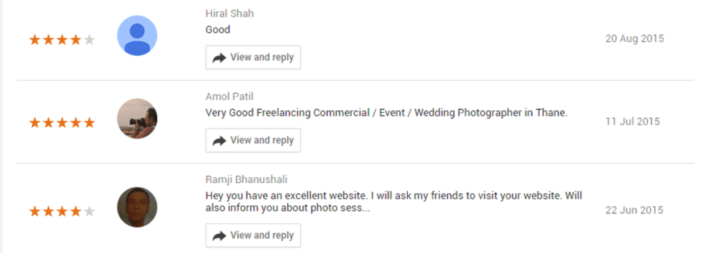 Clients Testimonials for Photography Workshops